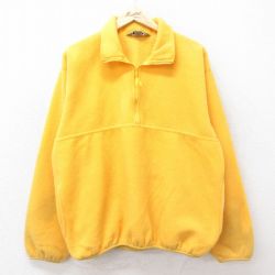 L★古着 EMS 長袖 ハーフジップ フリース ジャケット メンズ 90年代 90s 黄 イエロー 24nov22 中古 アウター