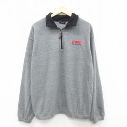 L★古着 長袖 ハーフジップ フリース ジャケット メンズ 00年代 00s ESPN グレー 24nov27 中古 アウター