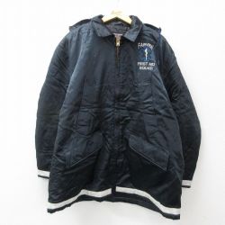 XL★古着 長袖 ジャケット パーカー メンズ 90年代 90s FAIRVIEW 大きいサイズ ロング丈 USA製 紺他 ネイビー 内側キルティング 24nov29 中古 アウター