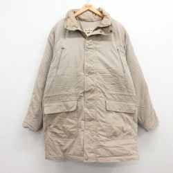 XL★古着 エルエルビーン LLBEAN 長袖 ダウン ジャケット メンズ 80年代 80s 大きいサイズ ロング丈 ベージュ カーキ 24dec06 中古 アウター