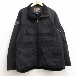 L★古着 長袖 ナイロン ジャケット メンズ DULUTH TRADING 黒 ブラック 内側フリース 24dec17 中古 アウター