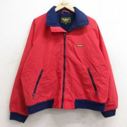 L★古着 オシュコシュ OSHKOSH 長袖 ナイロン ジャケット メンズ 90年代 90s ラグラン 赤他 レッド 内側フリース 24dec17 中古 アウター