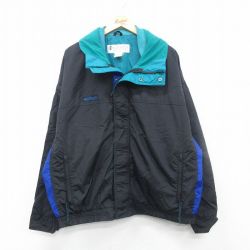 XL★古着 コロンビア COLUMBIA 長袖 ナイロン ジャケット メンズ 90年代 90s Bugaboo 大きいサイズ 黒他 ブラック 24dec19 中古 アウター