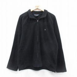 【50%OFF】L★古着 ブルックスブラザーズ BROOKS BROTHERS 長袖 ブランド フリース ジャケット メンズ ワンポイントロゴ ラグラン 黒 ブラック 24dec25 中古 アウター