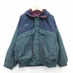 XL★古着 コロンビア COLUMBIA 長袖 ナイロン ジャケット メンズ 90年代 90s Winterwave 大きいサイズ 緑系他 グリーン 24dec28 中古 アウター
