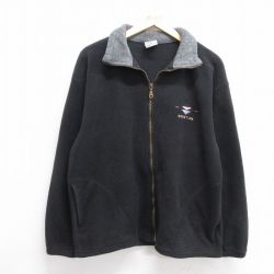 M★古着 長袖 フリース メンズ 90年代 90s ボストン USA製 黒他 ブラック 25jan09 中古 アウター