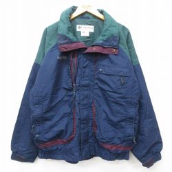 【50%OFF】XL★古着 コロンビア COLUMBIA 長袖 ナイロン ジャケット メンズ 00年代 00s Pouder Keg ラグラン 紺 ネイビー 25jan22 中古 アウター