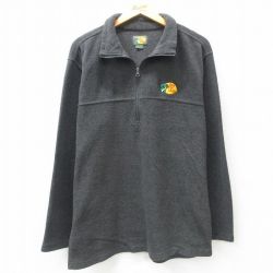 M★古着 長袖 ハーフジップ フリース ジャケット メンズ バスプロショップス グレー 25jan22 中古 アウター