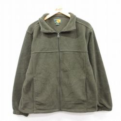 M★古着 長袖 フリース ジャケット メンズ バスプロショップス 濃緑 グリーン 25jan23 中古 アウター