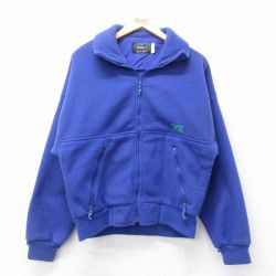 S★古着 長袖 フリース ジャケット メンズ 青 ブルー 25jan24 中古 アウター