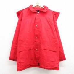 XL★古着 ウールリッチ WOOLRICH 長袖 ジャケット マウンテン パーカー メンズ TETON ロング丈 赤 レッド 内側ウール 25jan24 中古 アウター
