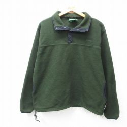 【50%OFF】L★古着 カベラス 長袖 フリース ジャケット メンズ 90年代 90s ワンポイントロゴ ポーラテック スナップT USA製 緑他 グリーン 25jan27 中古 アウター