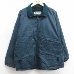 【50%OFF】L★古着 コロンビア COLUMBIA 長袖 ジャケット メンズ 00年代 00s 濃緑系 グリーン 内側フリース 25jan31 中古 アウター