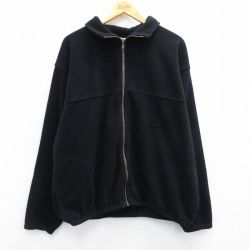XL★古着 長袖 フリース ジャケット メンズ 00年代 00s カナダ製 黒 ブラック 25feb04 中古 アウター