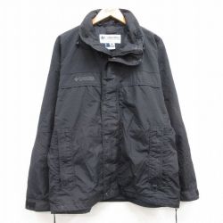 L★古着 コロンビア COLUMBIA 長袖 ナイロン ジャケット メンズ 00年代 00s ワンポイントロゴ Bugaboo 黒 ブラック 25feb05 中古 アウター