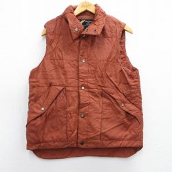 【50%OFF】S★古着 シアーズ ナイロン ベスト メンズ 80年代 80s 茶 ブラウン 25feb07 中古 アウター