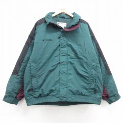 XL★古着 コロンビア COLUMBIA 長袖 ジャケット メンズ 00年代 00s ワンポイントロゴ Crown Rock 大きいサイズ 緑他 グリーン 25feb07 中古 アウター