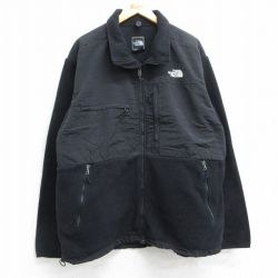XL★古着 ノースフェイス THE NORTH FACE 長袖 デナリ フリース ジャケット メンズ ワンポイントロゴ ポーラテック 黒 ブラック 25feb08 中古 アウター