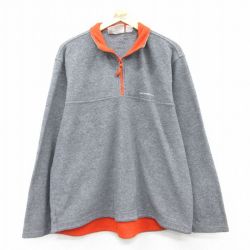 L★古着 エアロポステール AEROPOSTALE 長袖 ハーフジップ フリース ジャケット メンズ 90年代 90s ワンポイントロゴ グレー他 25feb10 中古 アウター