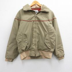 M★古着 ウールリッチ WOOLRICH 長袖 ジャケット メンズ 80年代 80s ベージュ カーキ 25feb14 中古 アウター