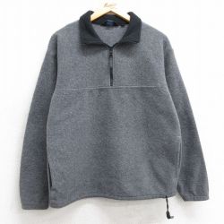 【50%OFF】M★古着 ジェイクルー J.CREW 長袖 ハーフジップ フリース ジャケット メンズ 90年代 90s USA製 濃グレー 25feb15 中古 アウター