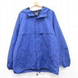 L★古着 ランズエンド 長袖 ナイロン ジャケット パーカー メンズ 90年代 90s ラグラン 紺 ネイビー 25feb18 中古 アウター