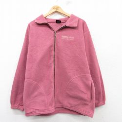 M★古着 長袖 フリース ジャケット メンズ 90年代 90s TURNING STONE USA製 ピンク 25feb18 中古 アウター