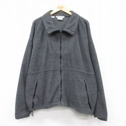 【50%OFF】XL★古着 コロンビア COLUMBIA 長袖 フリース ジャケット メンズ 00年代 00s 大きいサイズ 濃グレー 霜降り 25feb18 中古 アウター