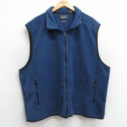 【50%OFF】XL★古着 セントジョンズベイ フリース ベスト メンズ 大きいサイズ 紺 ネイビー 25feb21 中古 アウター