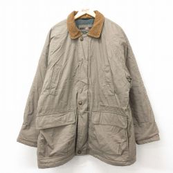 【50%OFF】XL★古着 メンバーズオンリー 長袖 ジャケット メンズ 00年代 00s 大きいサイズ ロング丈 ベージュ カーキ 25feb21 中古 アウター