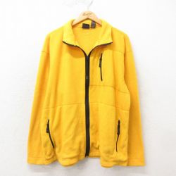 【50%OFF】L★古着 長袖 フリース ジャケット メンズ 00年代 00s 黄 イエロー 25mar10 中古 アウター