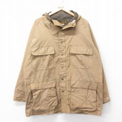 【20%OFF】L★古着 エディーバウアー 長袖 ナイロン ジャケット マウンテン パーカー メンズ 90年代 90s ラグラン ベージュ カーキ 【spe】 25sep03 中古 アウター