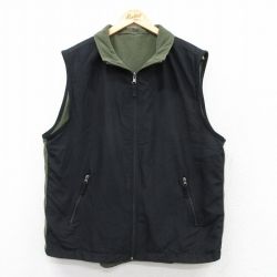 XL★古着 ギャップ GAP フリース ベスト メンズ 00年代 00s リバーシブル 黒 ブラック 25sep13 中古 アウター