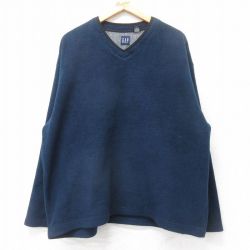 ギャップ 00s 長袖フリース Vネック ネイビー XL | 古着
