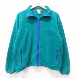 M★古着 エルエルビーン LLBEAN 長袖 フリース ジャケット メンズ 90年代 90s ワンポイントロゴ 青緑他 25sep17 中古 アウター