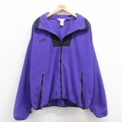 XL★古着 コロンビア COLUMBIA 長袖 フリース ジャケット メンズ 90年代 90s 紫 パープル 25sep24 中古 アウター