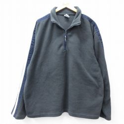 【50%OFF】オールドネイビー 00s ハーフジップフリースジャケット グレー XL | 古着