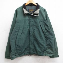 XL★古着 ウールリッチ WOOLRICH 長袖 ナイロン マウンテン ジャケット メンズ 襟フリース 緑 グリーン 内側メッシュ 25sep26 中古 アウター