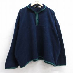 XL★古着 ルート66 長袖 ハーフジップ フリース 00年代 00s ジャケット メンズ 大きいサイズ 紺 ネイビー 25sep26 中古 アウター