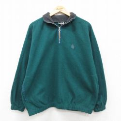M★古着 ビューグルボーイ 長袖 ハーフジップ フリース ジャケット メンズ 90年代 90s 濃緑 グリーン 25sep29 中古 アウター