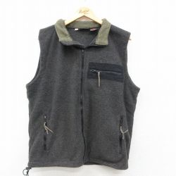 L★古着 オービス ORVIS フリース ベスト メンズ 90年代 90s ポーラック USA製 濃グレー 霜降り他 【spe】 25sep29 中古 アウター