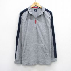 ギャップ 00s ハーフジップフリースジャケット ラグラン グレー XL | 古着