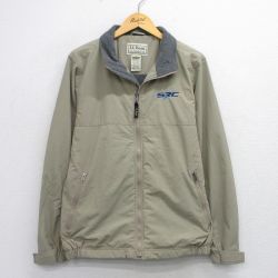 L★古着 エルエルビーン LLBEAN 長袖 ナイロン ジャケット メンズ 00年代 00s SRC ベージュ カーキ 内側フリース 25sep29 中古 アウター