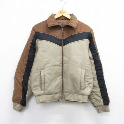 M★古着 ビッグヤンク 長袖 ナイロン ジャケット メンズ 80年代 80s マルチカラー 茶他 ブラウン 25sep30 中古 アウター