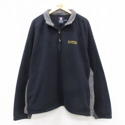 【50%OFF】ラルフローレン ハーフジップフリースジャケット ワンポイントロゴ ネイビー XL | 古着