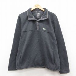 L★古着 エルエルビーン LLBEAN 長袖 フリース ジャケット メンズ スナップT 濃グレー 25sep30 中古 アウター