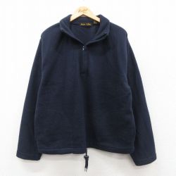 L★古着 長袖 ハーフジップ フリース ジャケット メンズ 00年代 00s 紺 ネイビー 25sep30 中古 アウター