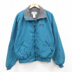 XL★古着 エルエルビーン LLBEAN 長袖 ジャケット メンズ 80年代 80s 水色 内側フリース 25sep30 中古 アウター
