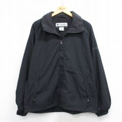 XL★古着 コロンビア COLUMBIA 長袖 ナイロン ジャケット メンズ 00年代 00s 大きいサイズ 黒 ブラック 内側フリース 25oct01 中古 アウター