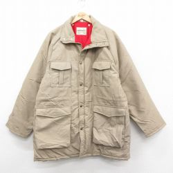 XL★古着 長袖 マウンテン ジャケット メンズ 80年代 80s ラグラン ロング丈 ベージュ カーキ 25oct01 中古 アウター